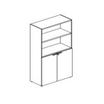 L1000 X D460 X H1554 2 Movable Shelves And 1 Fixed 1 Lock