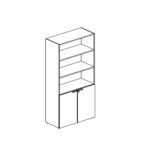 L1000 X D460 X H1938 3 Movable Shelves And 1 Fixed 1 Lock