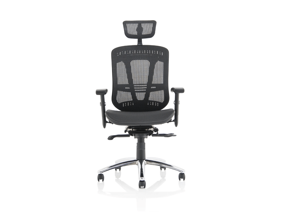 Miles Black Mesh Back Task Chair With Optional Headrest 03