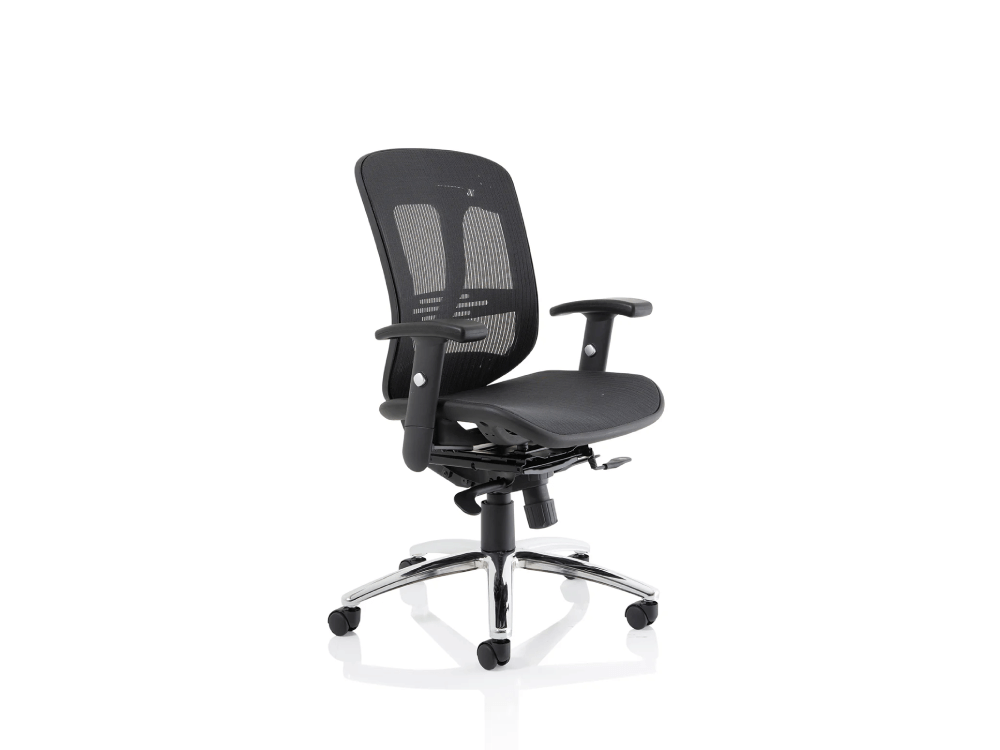 Miles Black Mesh Back Task Chair With Optional Headrest 10