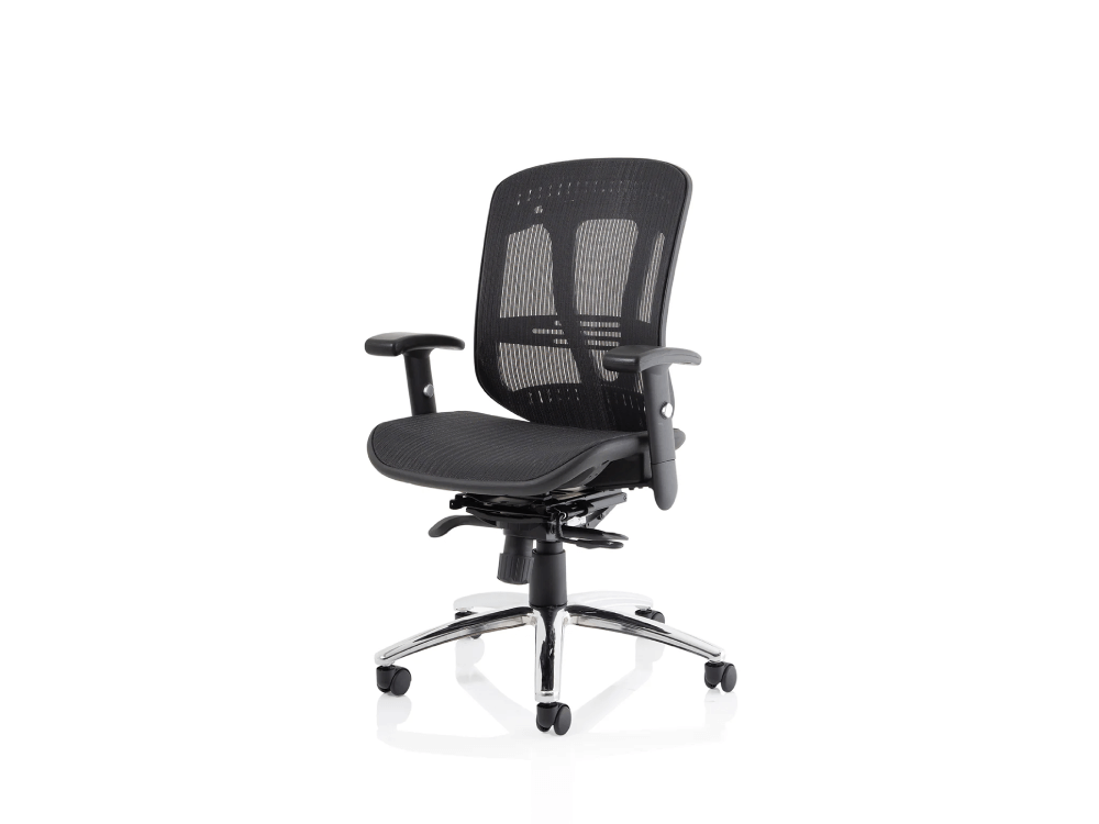 Miles Black Mesh Back Task Chair With Optional Headrest 12