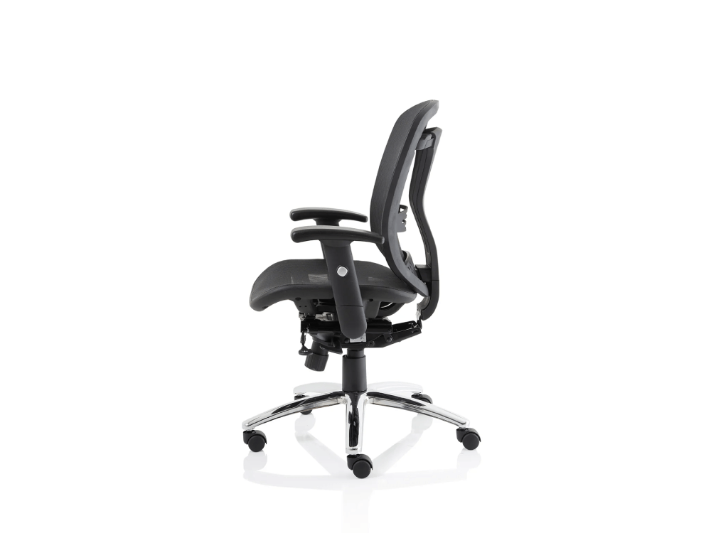 Miles Black Mesh Back Task Chair With Optional Headrest 13