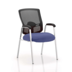 Oregon – Straight Chrome Leg Visitor Chair With Mesh Back Blue 150x150