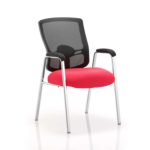 Oregon – Straight Chrome Leg Visitor Chair With Mesh Back Cherry 150x150