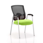 Oregon – Straight Chrome Leg Visitor Chair With Mesh Back Green 150x150