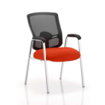 Oregon – Straight Chrome Leg Visitor Chair With Mesh Back Red 150x150