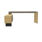 Fabron – Executive Desk With Panel Legs L Sketch