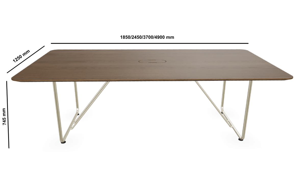 Inizio 1 Rectangular Shape Meeting Table Dimension Img