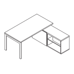 Perry – Straight Office Desk Rigth Side