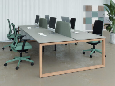 Columbo 3 – Double Bench Desk For 2, 4 And 6 Persons With Ring Leg 4