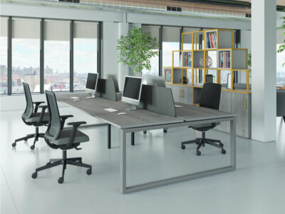 Columbo 3 – Double Bench Desk For 2, 4 And 6 Persons With Ring Leg 5