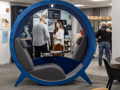 Brixton 1 Beautifully Designed Acoustic Meeting Pod For 2 Persons With Comfortable Laid Back Seating 03 Img